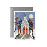Winter Chapel Greeting Card