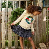 Girls Constance Sweater- Holiday Wreath